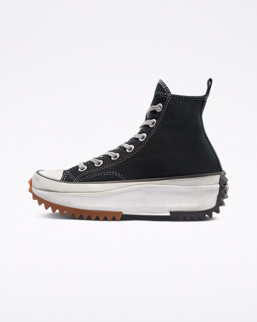 Women's Converse Run Star Hike Smoked Canvas High Top Platform Shoes Black | AU 41EC3U